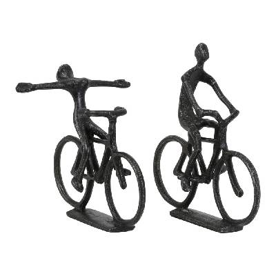 Метални статуетки в комплект от 2 броя Cyclists - Light & Living (6930812)