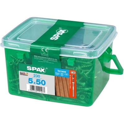Vrut Spax s válcovou hlavou do terasových desek T-Star plus s pohonem O 5 mm x 50 mm, 230 kusů