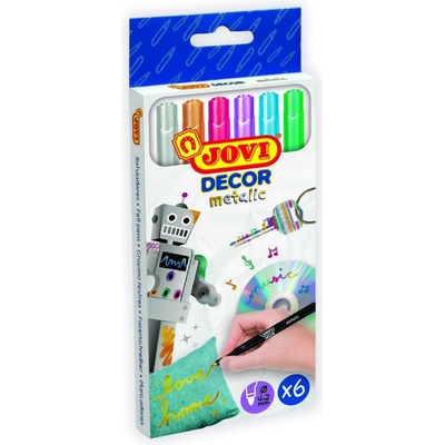 JOVI JOVIDECOR Metalické fixky na textil MIX 6 ks
