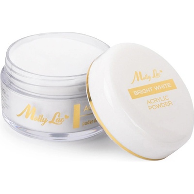 MollyLac akrylový prášok Acrylic Powder Bright White 15 g