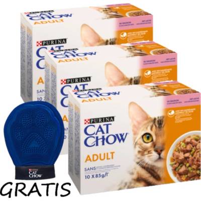 PURINA Cat Chow Krmivo pro dospělé kočky s lososem a zelenými fazolkami v želé 30x85 g
