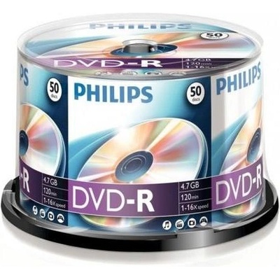 Philips DVD-R 4, 7Gb 16x цилиндричен 50db/пакет (50 етикета) PH922579 (PH922579)