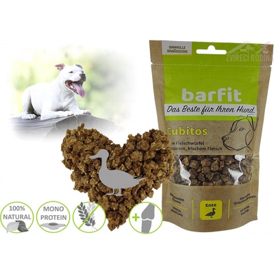 Wallitzer BARFIT sušené kostky masa 100% clear kachna 200 g