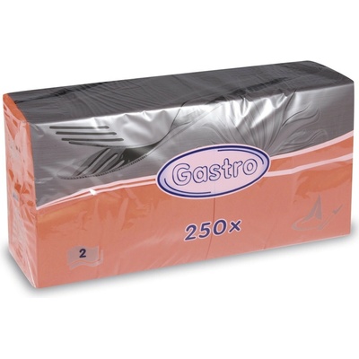 Gastro 86915 servítky 2V oranžové 250ks 33x33cm
