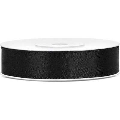 Saténová stuha černá 12 mm x 25 m – Zboží Dáma