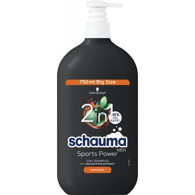 Schauma Men Sport Power 2v1 šampón na vlasy 750 ml