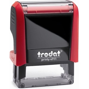 TRODAT Печат TRODAT Printy 4.0 4911 огнен червен корпус черен тампон 4911P/F (4911P/F)