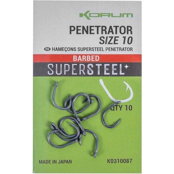 Korum Penetrator Hooks Barbed vel.12 10 ks