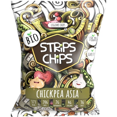 YESCHiPS STRiPS ChiPS pea & poppy seed 80 g