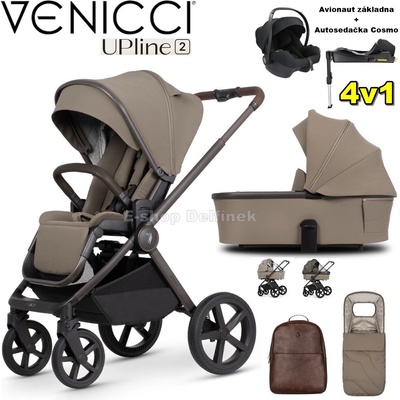 Venicci set Upline 2 s autosedačkou Avionaut COSMO + základna 2025 Powder
