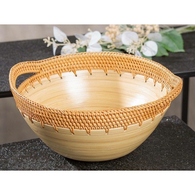 Gilde Bambusová miska s uchy Natural 15 cm