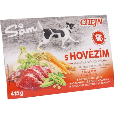 Chejn Sam Adult Dog hovězí 8 x 415 g