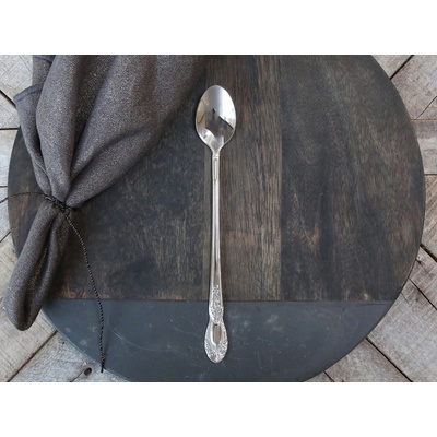 Chic Antique Strieborná kovová lyžička na latté 20cm
