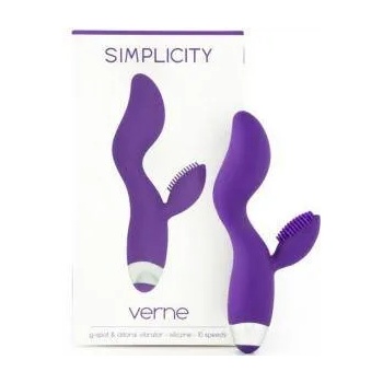 SIMPLICITY Вибратор verne за g-точка и клиторен стимул, Лилав, 43315