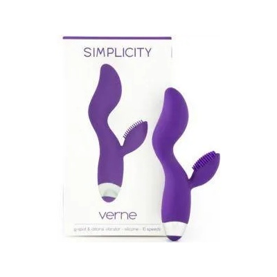 SIMPLICITY Вибратор verne за g-точка и клиторен стимул, Лилав, 43315