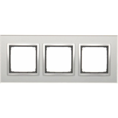 Kontakt Simon Rámik trojnásobný sklenený Simon 54 nature Strieborná hmla DRN3/71