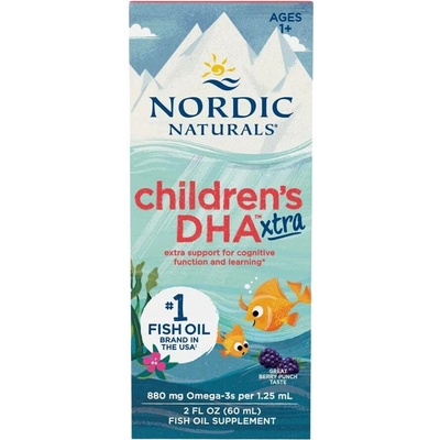 Nordic Naturals Koncentrovaná DHA 880 mg pro děti Dětská DHA Xtra 60 ml Berry Punch