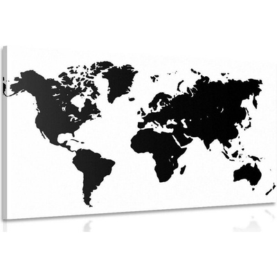 Obraz mapa v černobílém provedení - 60x40