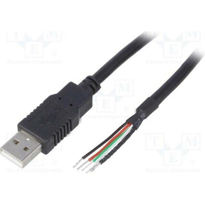 BQ Cable CAB-USB-A-1.0-BK USB 2.0 USB A vidlice 1m černý