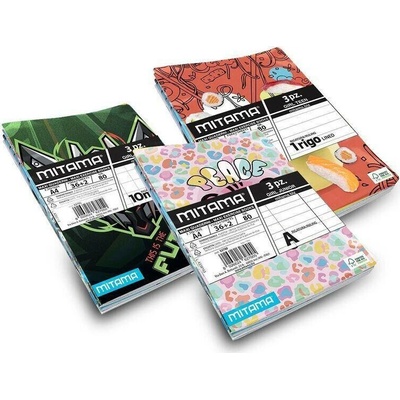MITAMA Sešit Fantasy colours A4 linkovaný 36 mix motivů 3ks 62292 balení 3 ks