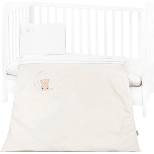 KikkaBoo Бебешки спален комплект с бродерия 5 части Dream Big Beige (41101050064) - tary