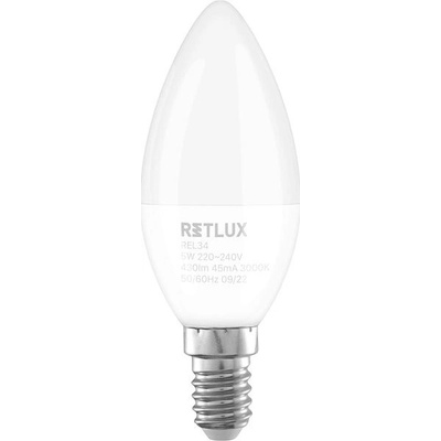 Retlux REL 34 LED C37 2×5W E14 WW REL 34 LED C37 2x5W E14 teplá biela