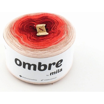 MILA OMBRE MERINO 1200m/3nitka MM35R- Hortenzie