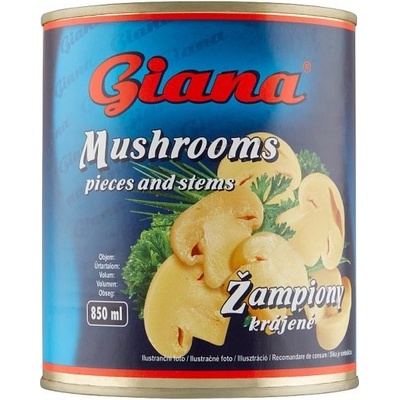 Giana Šampiňóny krájané v slanom náleve 800 g