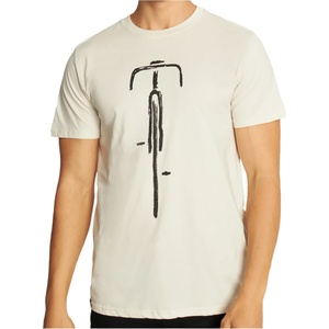 DEDICATED Мъжка тениска DEDICATED T-Shirt Stockholm Bike Front T-shirt - Oat White - размер XL (016-8947-0215)