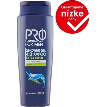 Tesco Pro Formula For men extra fresh sprchový gél a šampón 400 ml