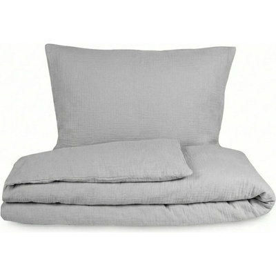 Kvalitex Mušelínové obliečky svetlo sivé 240x220 2x70x90