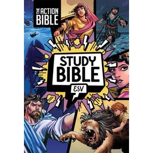 The Action Bible Study Bible Esv, Hardcover, Full Color (2025)