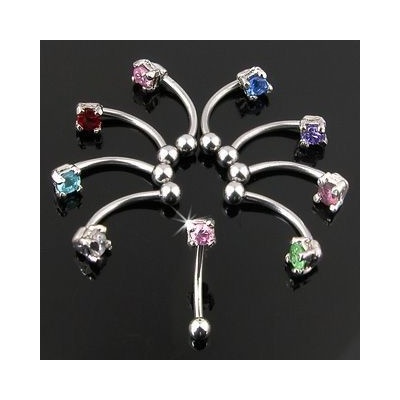 Šperky4U piercing do obočí zirkon OB01078-P