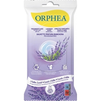 Orphea vlhčené vonné obrúsky do sušičky bielizne Levanduĺa 20 ks