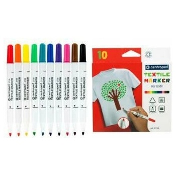 Fixy na textil sada 10 ks Centropen