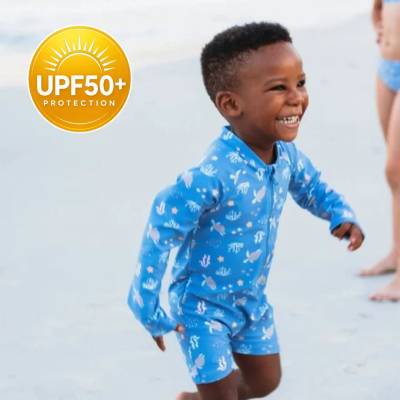 Swim Essentials Детски цял бански с UPF50+ защита и дълги ръкави - "Turtle (SWE-2024SE1433)
