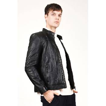 Jacket Club Мъжко палто от естествена кожа e-0018 -Черно #318384 (318384_Черно)