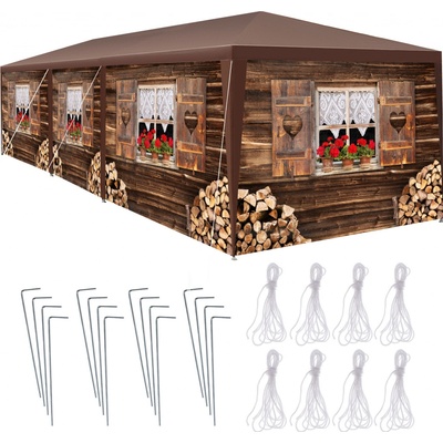 tectake 405959 pavilon almchalet s odnímatelnými bočními díly - 9 m