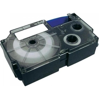 Casio XR-9SR1, 9mm x 8m, черен печат/сребърен фон, оригинален лента (XR-9SR1)