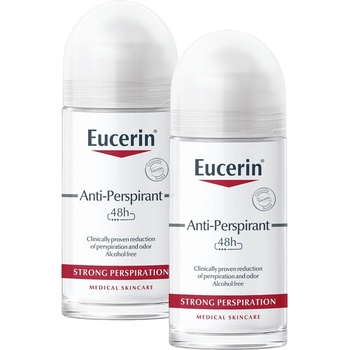 Eucerin Deo Комплект - Рол-он против силно изпотяване, 2 х 50 ml