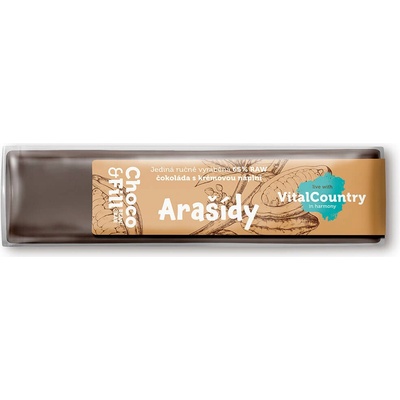 Choco & Fill plněná čokoláda 65 % Arašídy 30 g