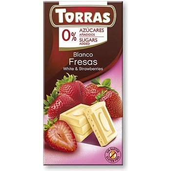 Torras Biela čokoláda s jahodou 75 g