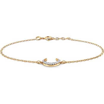 SAVICKI Гривна Савицки с полукръг: злато, цирконий