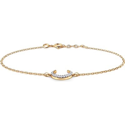 SAVICKI Гривна Савицки с полукръг: злато, цирконий