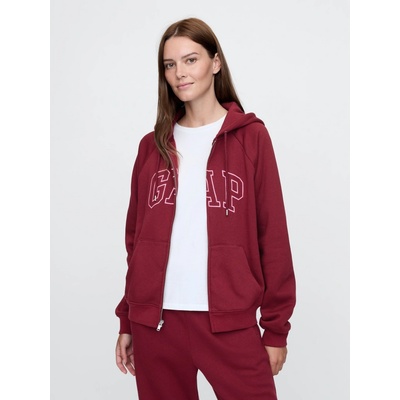 GAP Mikina na zip Vintage Softčervená