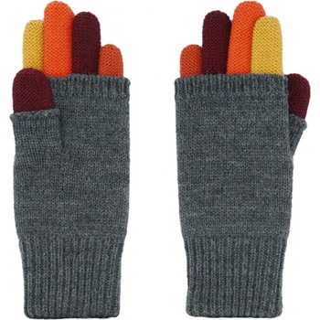 Dětské pletené rukavice Maximo oranžovo - šedé