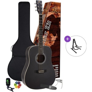 SX SD104KBK Basic SET Black Акустична китара