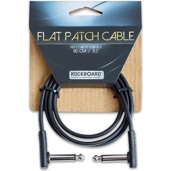 RockBoard Flat Patch Cable Gold 80 cm Ъглов - Ъглов Пач кабел (RBO CAB PC F 80 BLK)