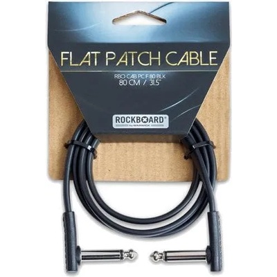 RockBoard Flat Patch Cable Black 80 cm Ъглов - Ъглов Пач кабел (RBO CAB PC F 80 BLK)