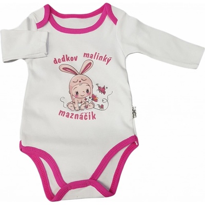 Kojenecké body dedkov malinký maznáčik Ružová